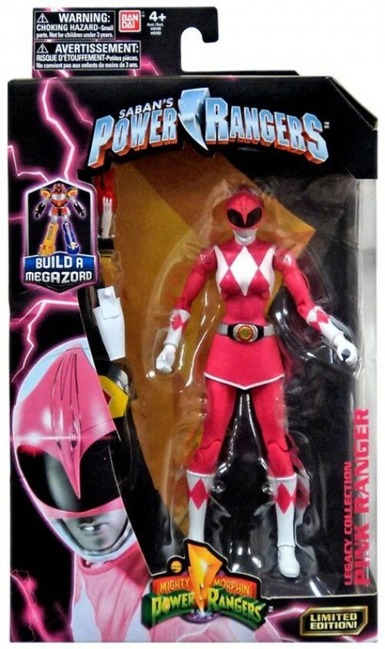 Hasbro Mighty Morphin Power Rangers Pink Ranger 6" Action Figure With Megazord Part 3 Hasbro Mighty Morphin Power Rangers Pink Ranger 6" Action Figure With Megazord Part