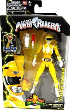 Hasbro Mighty Morphin Power Rangers Yellow Ranger 6" Action Figure With Megazord Part