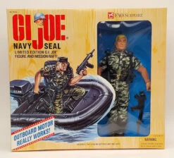 Hasbro GI JOE Navy Seal FAO Schwarz Limited Edition Figure And Raft