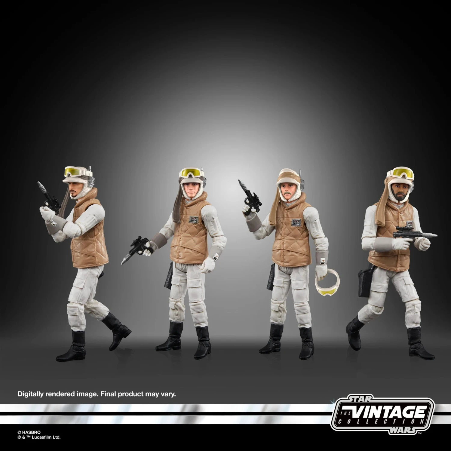 Hasbro Star Wars Vintage Collection Rebel Soldier (Echo Base Battle Gear) F5555 3.75" Action Figure 4-Pack 5 Hasbro Star Wars Vintage Collection Rebel Soldier (Echo Base Battle Gear) F5555 3.75" Action Figure 4-Pack - Image 3