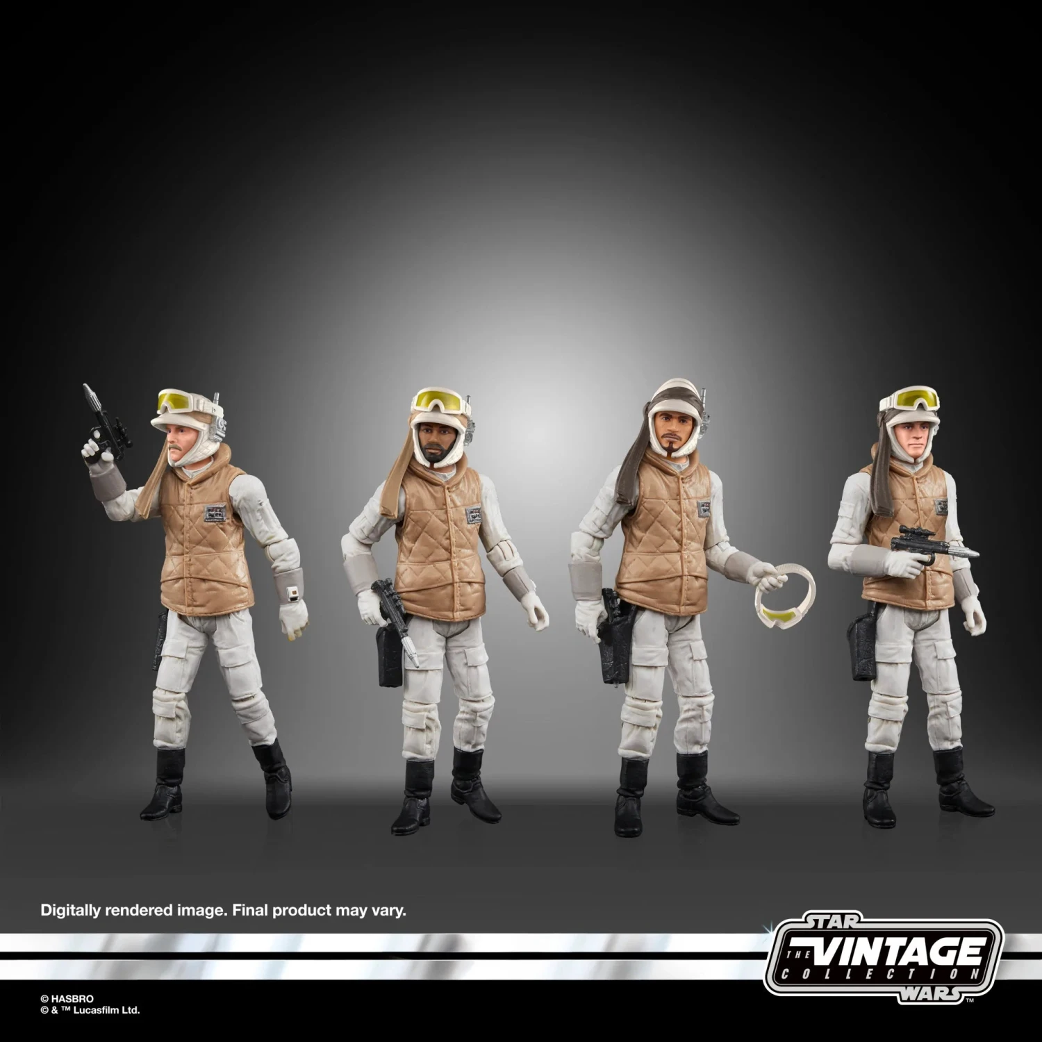 Hasbro Star Wars Vintage Collection Rebel Soldier (Echo Base Battle Gear) F5555 3.75" Action Figure 4-Pack 4 Hasbro Star Wars Vintage Collection Rebel Soldier (Echo Base Battle Gear) F5555 3.75" Action Figure 4-Pack - Image 2