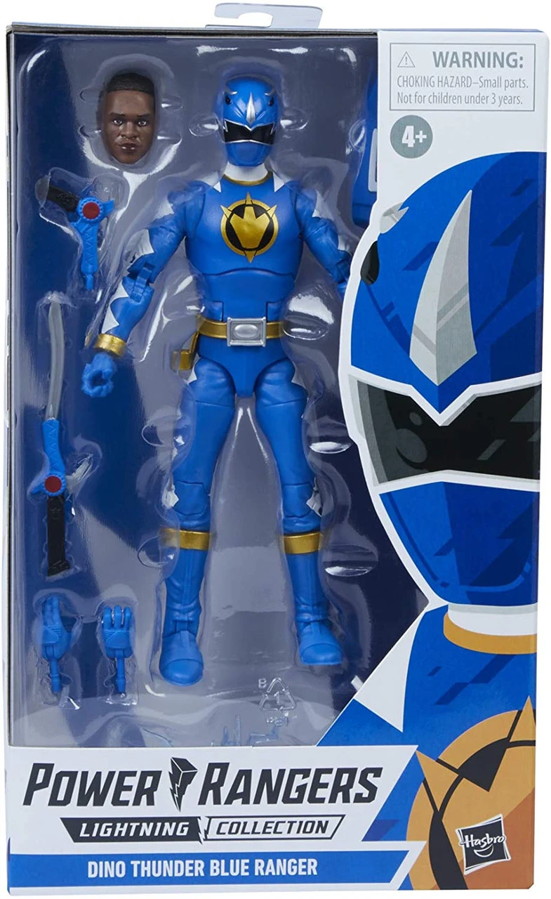 Hasbro Power Rangers Lightning Dino Thunder Blue Ranger 6in Action Figure 3 Hasbro Power Rangers Lightning Dino Thunder Blue Ranger 6in Action Figure