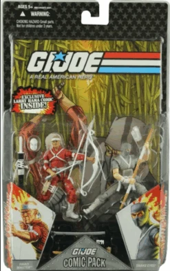 Hasbro GI Joe Comic Packs Hard Master Vs Snake Eyes Action Figure 3.75 Inches