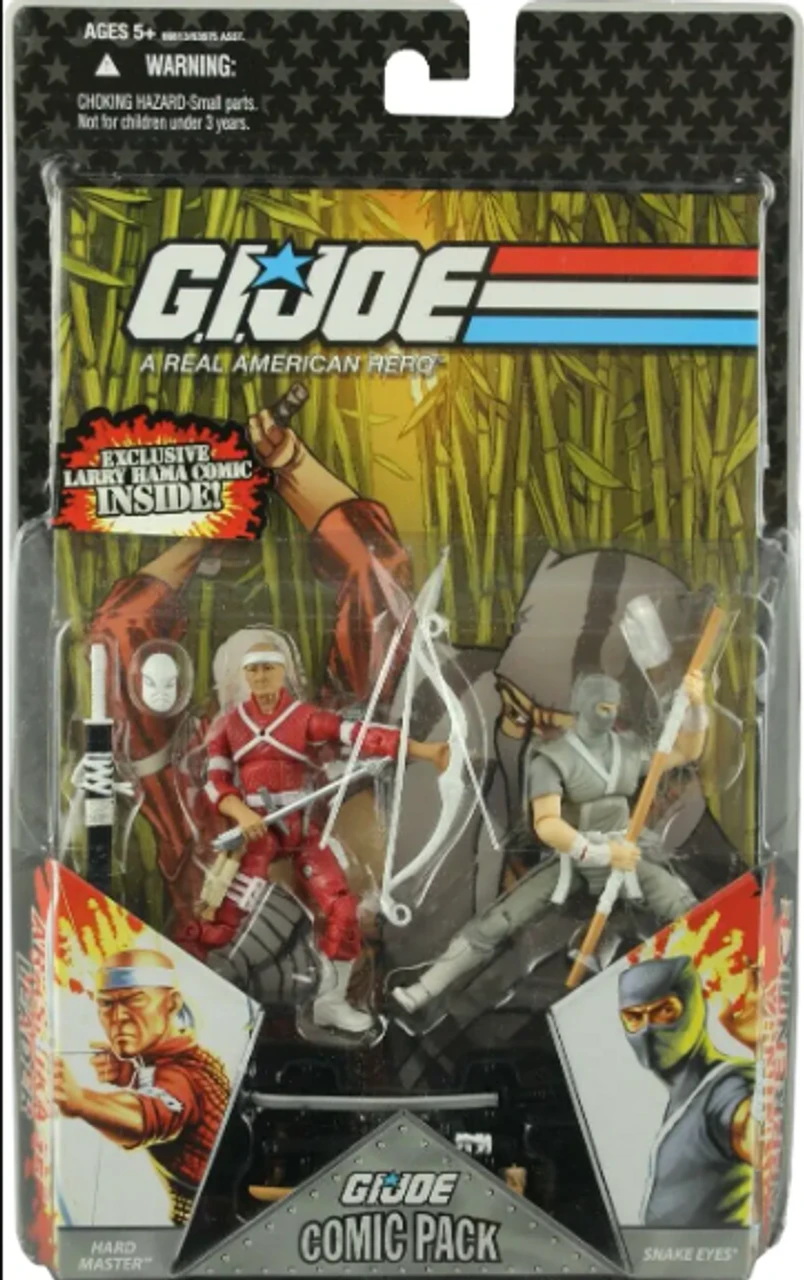 Hasbro GI Joe Comic Packs Hard Master Vs Snake Eyes Action Figure 3.75 Inches