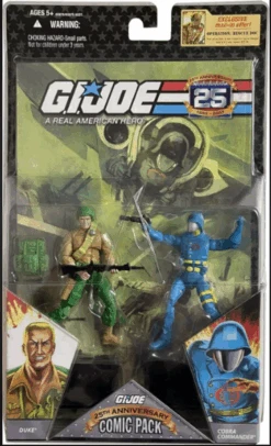 Hasbro GI Joe Comic Pack Duke Vs Cobra Commander Action Figure 3.75 Inches