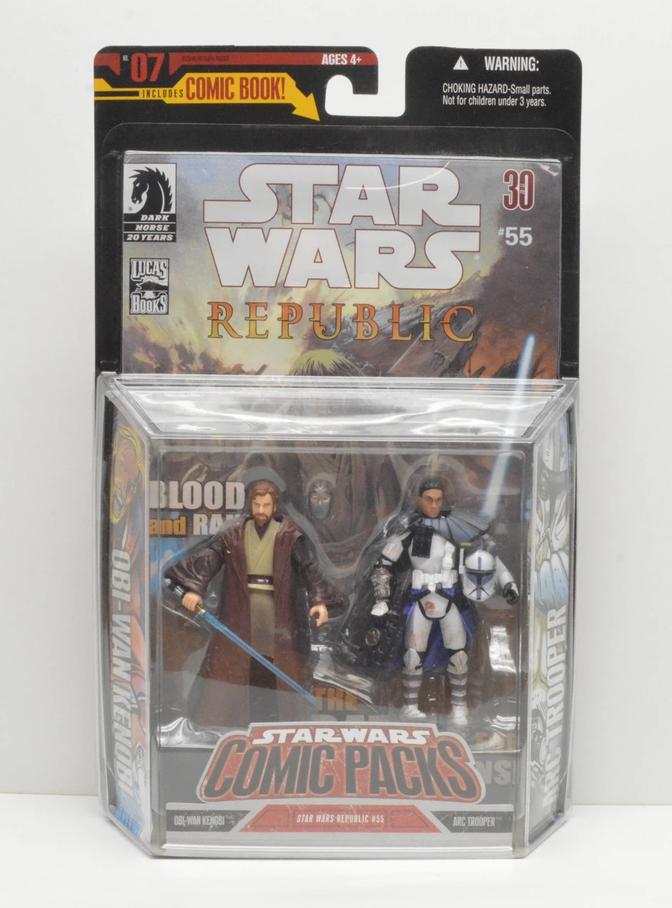 Hasbro Star Wars Comic Packs #55 Obi-Wan And ARC Trooper 3 Hasbro Star Wars Comic Packs #55 Obi-Wan And ARC Trooper